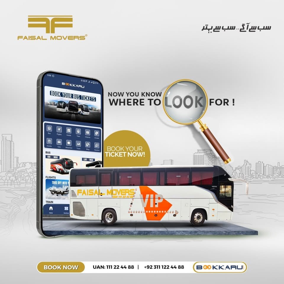 Faisal Movers mobile app booking guide