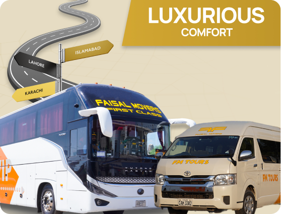 Faisal Movers luxury bus for Pakistan intercity routes
